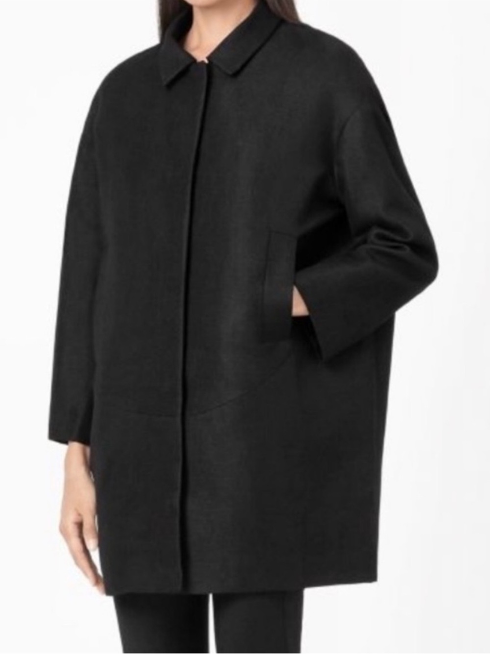 COS linen coat in black